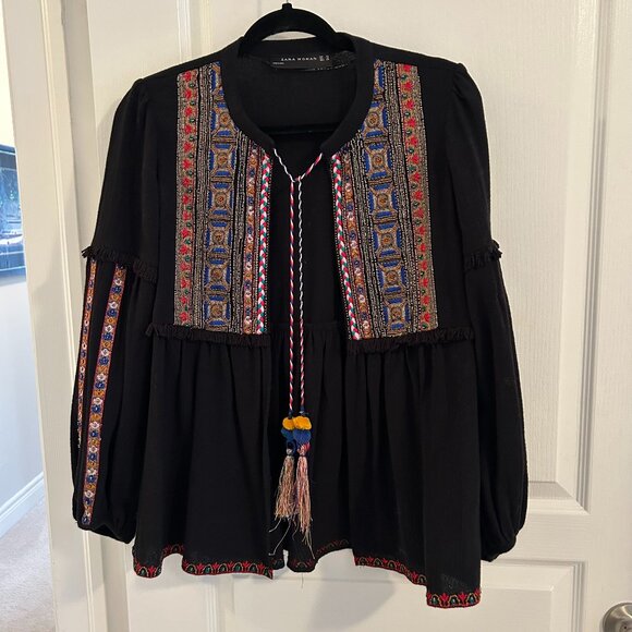 Boho Embroidered Jacket – Festival Chic / Casual Boho Vibe - Picture 1 of 6